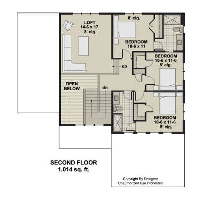 Second Floor for House Plan #098-00688