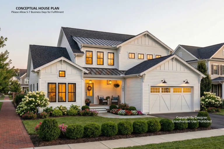 House Plan House Plan #34531 Angled Front Elevation