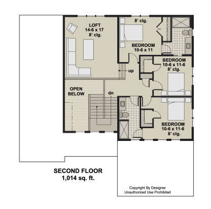 Second Floor for House Plan #098-00690