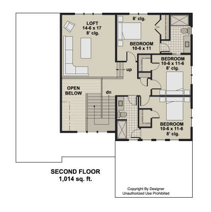 Second Floor for House Plan #098-00692