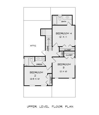 Second Floor for House Plan #6082-00231
