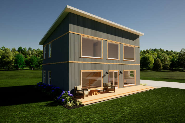 House Plan House Plan #34537 Angled Front Elevation