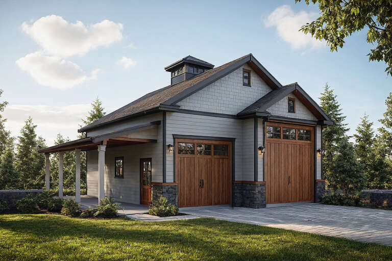 House Plan House Plan #34541 Angled Front Elevation