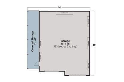 Garage Floor for House Plan #035-01204