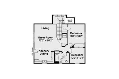 Main Floor - Unit B for House Plan #035-01205