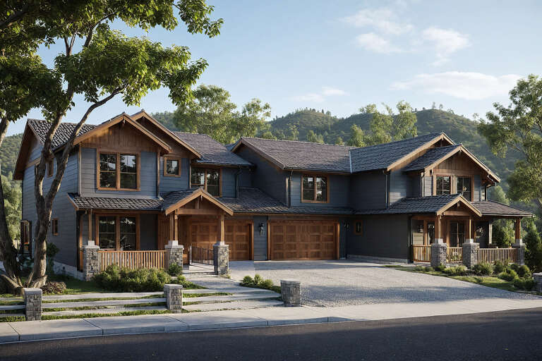 House Plan House Plan #34543 Angled Front Elevation