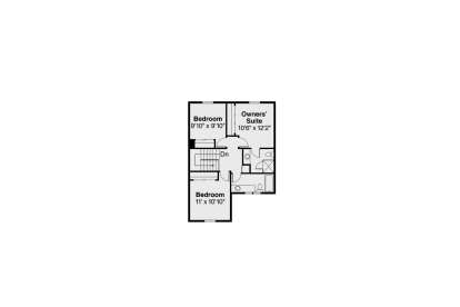 Second Floor - Unit A for House Plan #035-01208