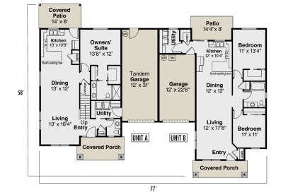 Main Floor  for House Plan #035-01209
