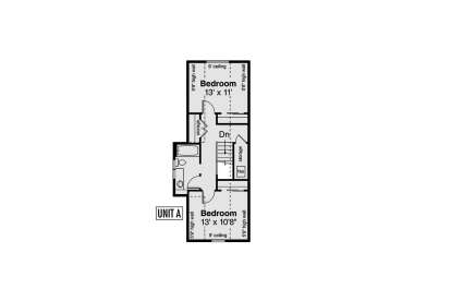 Second Floor - Unit A for House Plan #035-01209