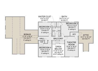 Second Floor for House Plan #7112-00023