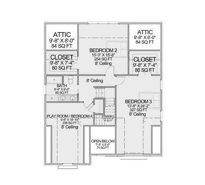 Second Floor for House Plan #7112-00025