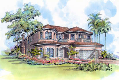 Florida House Plan #168-00050 Elevation Photo