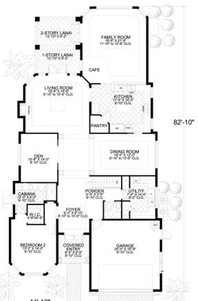 Floorplan 1 for House Plan #168-00050