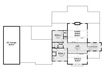 Second Floor for House Plan #009-00475