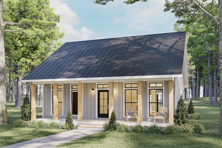 House Plan House Plan #34555 Angled Front Elevation