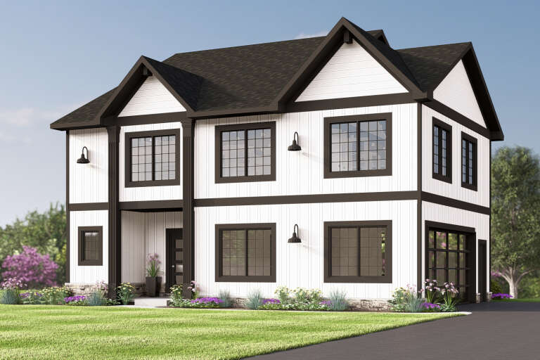 House Plan House Plan #34557 Angled Front Elevation