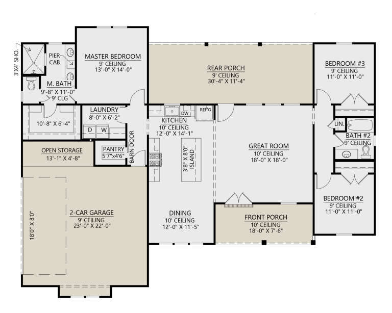 House Plan House Plan #34558 Drawing 1