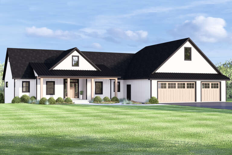 House Plan House Plan #34559 Angled Front Elevation