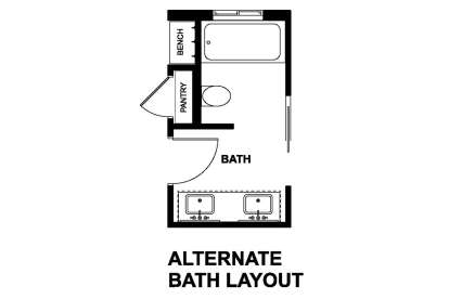 Alternate Master Bathroom for House Plan #2699-00058