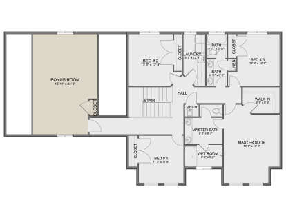 Second Floor for House Plan #2802-00457