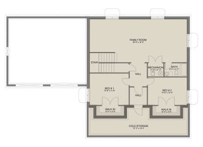 Basement for House Plan #2802-00457