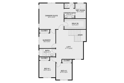 Second Floor for House Plan #2802-00458