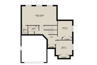 Basement for House Plan #2802-00458