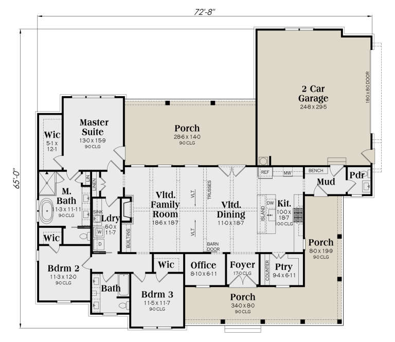 House Plan House Plan #34566 Drawing 1