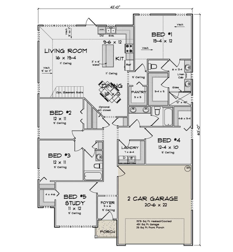 House Plan House Plan #34567 Drawing 1