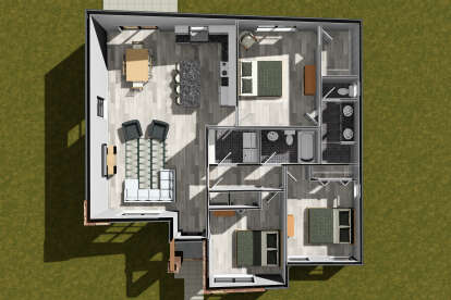 Overhead First Floor for House Plan #4848-00530