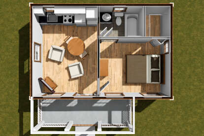 Overhead First Floor for House Plan #4848-00531