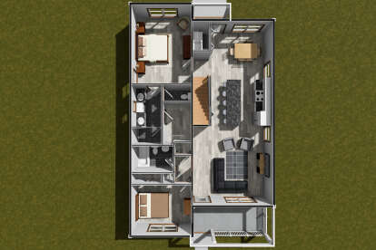 Overhead First Floor for House Plan #4848-00532