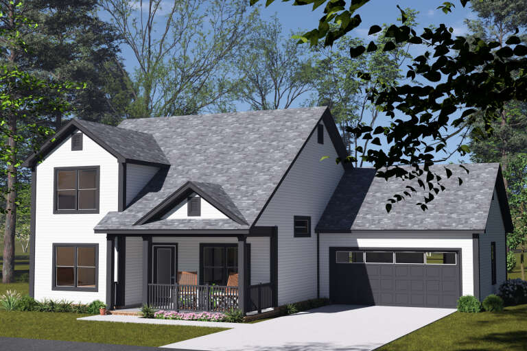 House Plan House Plan #34571 Angled Front Elevation