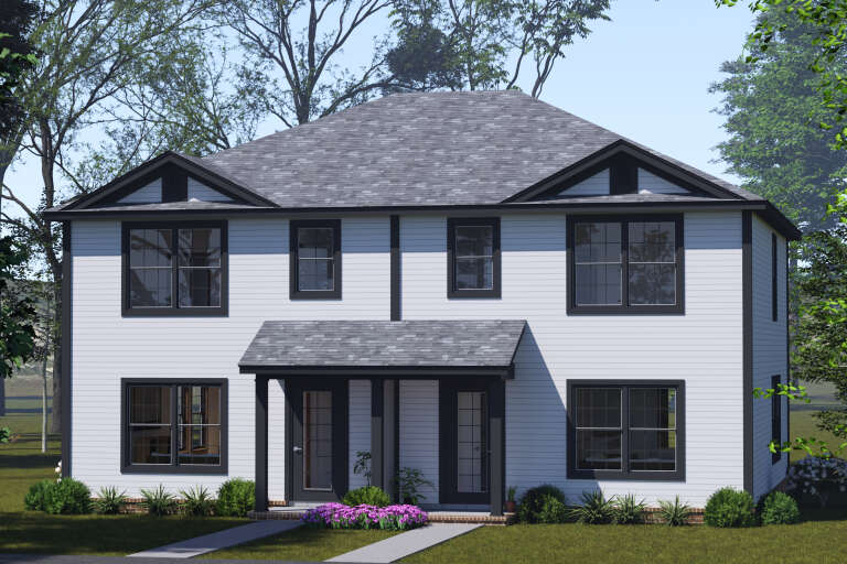 House Plan House Plan #34573 Angled Front Elevation