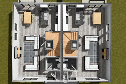 Overhead First Floor for House Plan #4848-00535