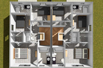 Overhead Second Floor for House Plan #4848-00535