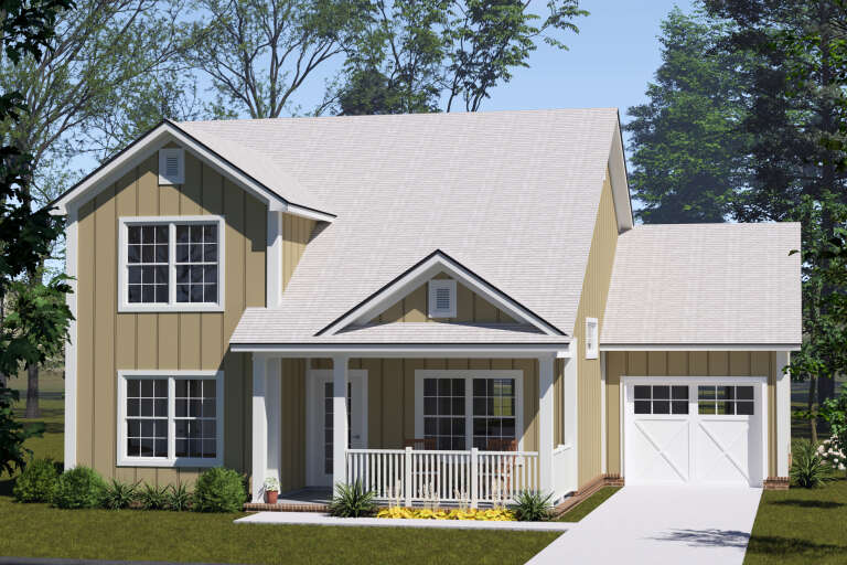 House Plan House Plan #34574 Angled Front Elevation