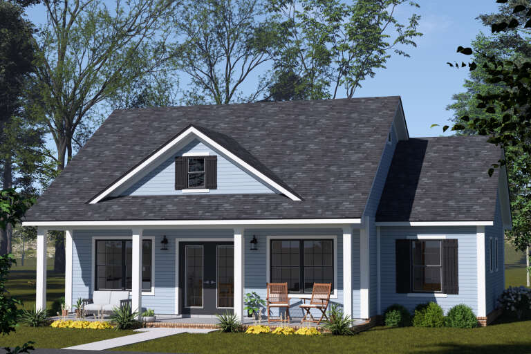 House Plan House Plan #34576 Angled Front Elevation