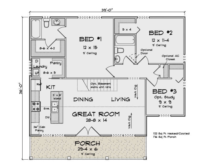 House Plan House Plan #34576 Drawing 1