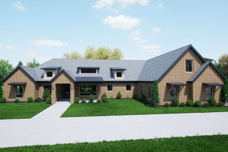 House Plan House Plan #34579 Angled Front Elevation