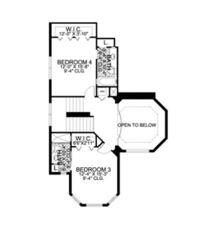 Floorplan 2 for House Plan #168-00052