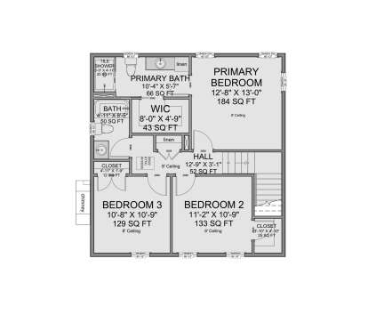 Second Floor for House Plan #7112-00029