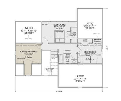 Second Floor for House Plan #7112-00030