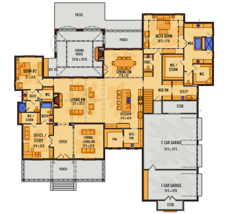 House Plan House Plan #34582 Drawing 1