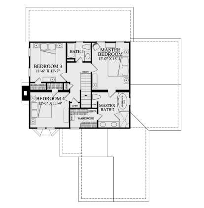 Second Floor for House Plan #7922-00260