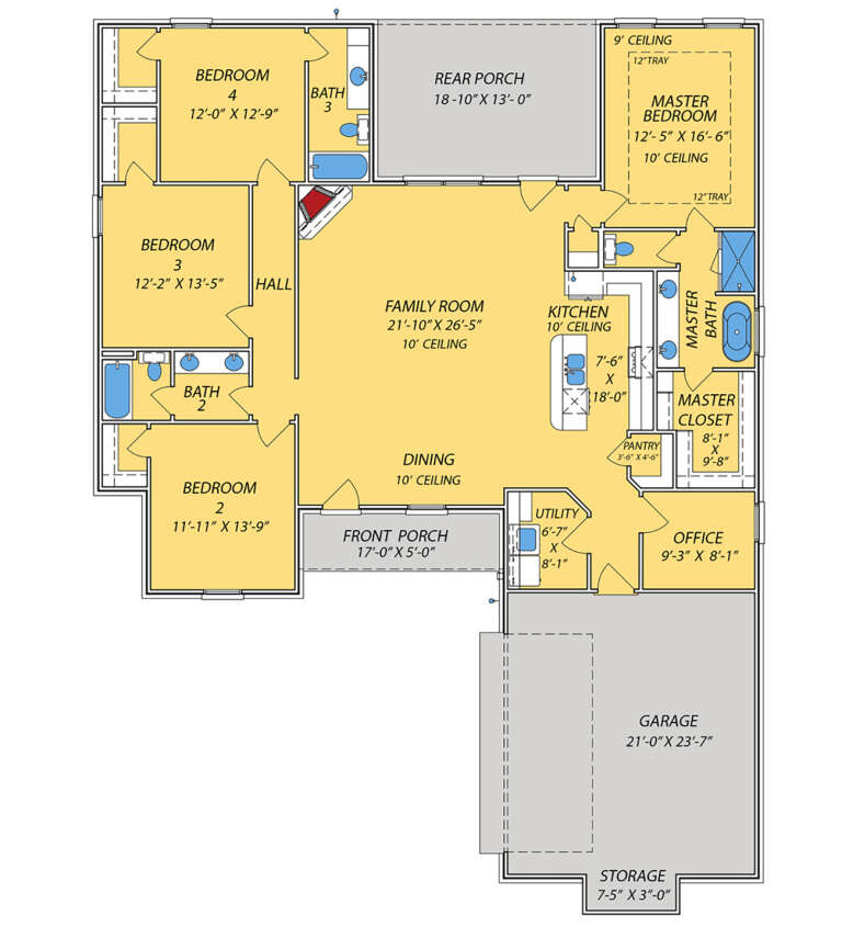 House Plan House Plan #34587 Drawing 1