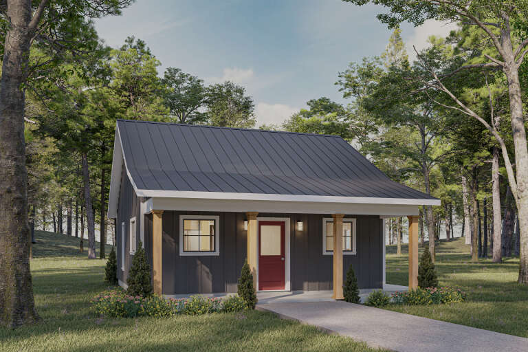 House Plan House Plan #34588 Angled Front Elevation