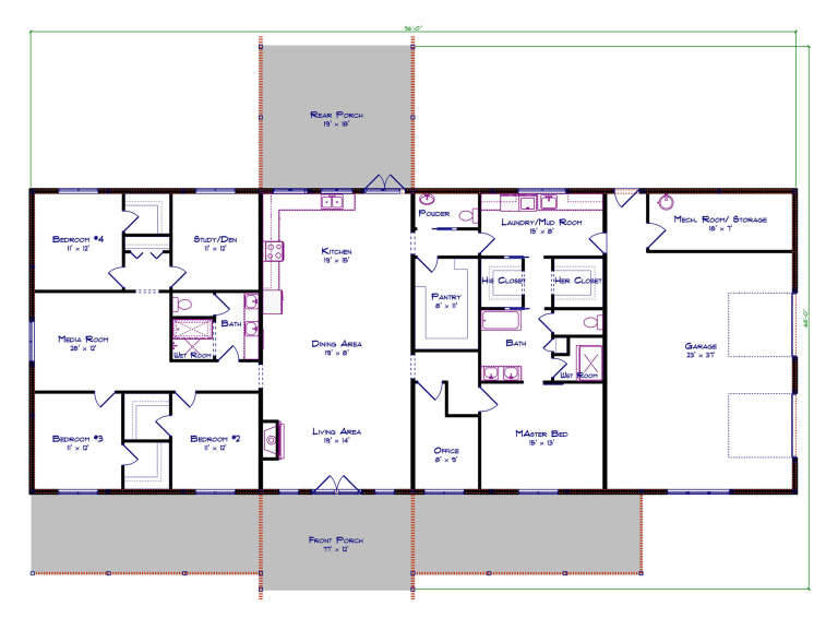 House Plan House Plan #34592 Drawing 1