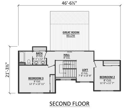 Second Floor for House Plan #1958-00060