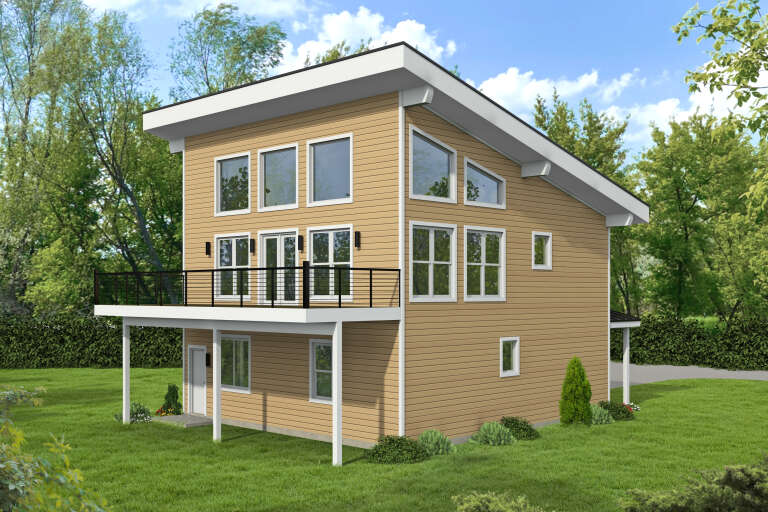 House Plan House Plan #34597 Angled Rear Elevation